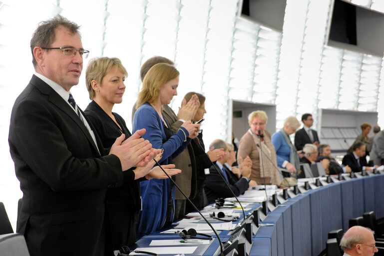 Billede 3: Robert ROCHEFORT portrait in Plenary in Strasbourg