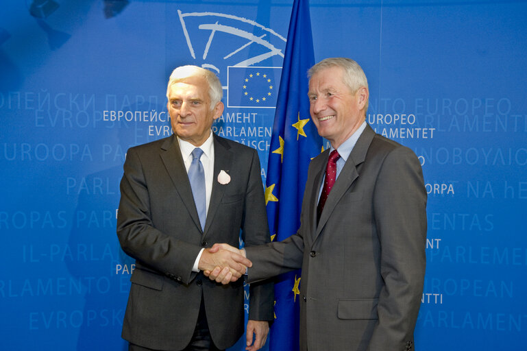 Foto 7: EP President Jerzy Buzek meets Council of Europe Secretary General Thorbjørn Jagland
