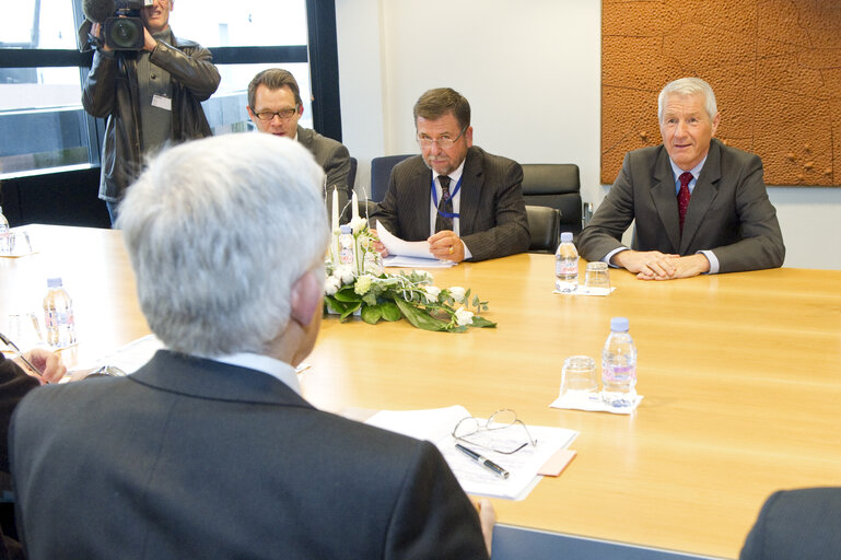 Foto 2: EP President Jerzy Buzek meets Council of Europe Secretary General Thorbjørn Jagland