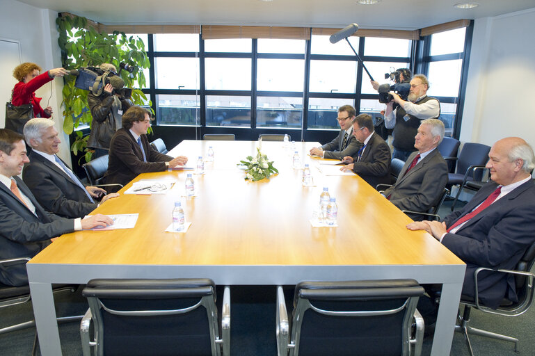 Foto 3: EP President Jerzy Buzek meets Council of Europe Secretary General Thorbjørn Jagland