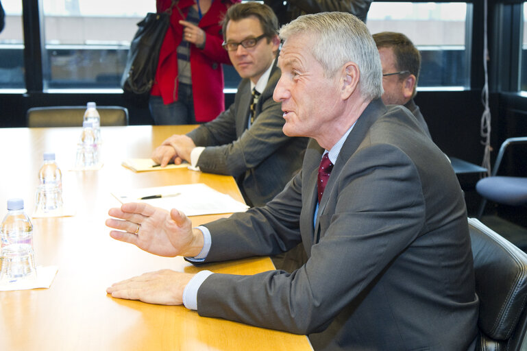 Foto 1: EP President Jerzy Buzek meets Council of Europe Secretary General Thorbjørn Jagland