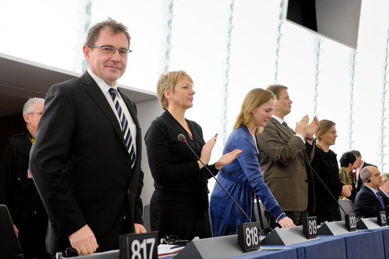 Fotagrafa 4: Robert ROCHEFORT portrait in Plenary in Strasbourg