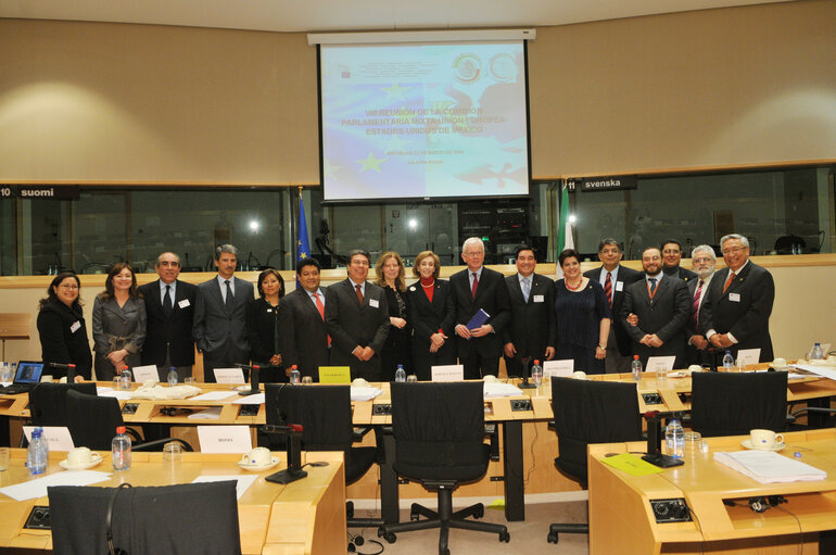 Foto 2: Joint parliamentary committee meeting EU - Mexico.