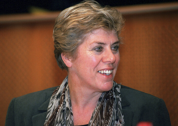 Fotografi 8: Lissy GRONER at a meeting at the EP in Brussels.