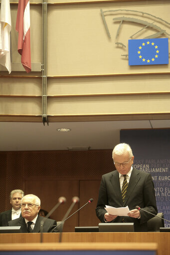 Formal sitting with a statement by the President of the Czech Republic.