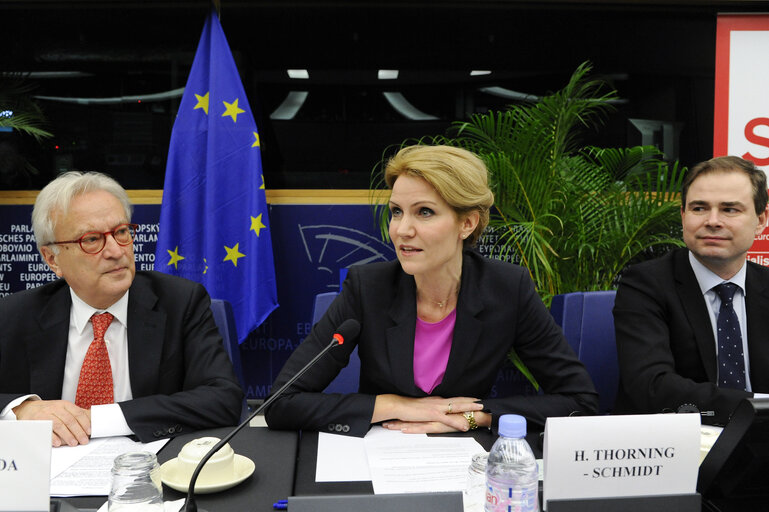 Φωτογραφία 13: S&D meeting group with the Danish Presidency Delegation