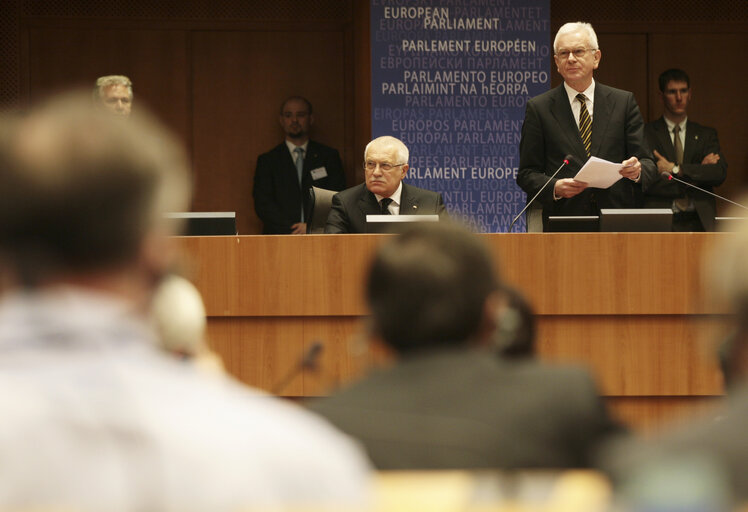 Formal sitting with a statement by the President of the Czech Republic.