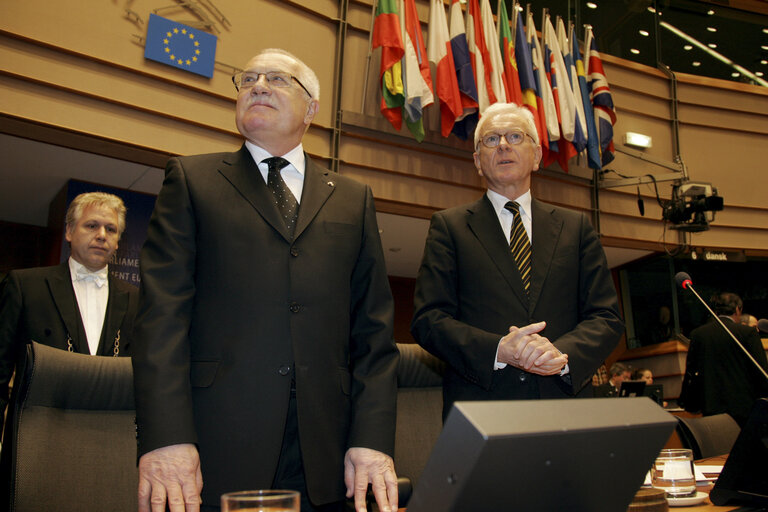 Formal sitting with a statement by the President of the Czech Republic.