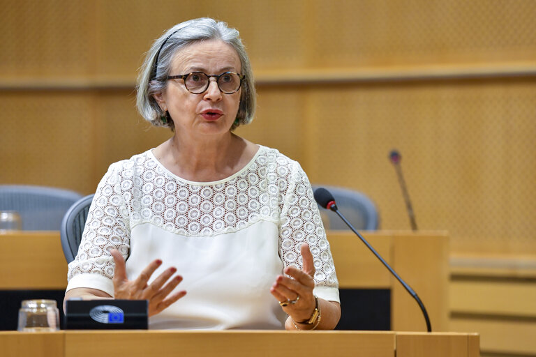 Foto 6: Mireille D'ORNANO in the European Parliamnet in Brussels