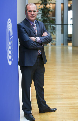 Fotografia 1: Andrejs MAMIKINS in the European Parliament in Strasbourg