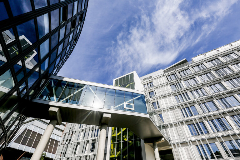 Fotogrāfija 7: Inauguration of the Havel building by Antonio TAJANI - EP President and Dagmar HAVLOVA, wife of former Czech President Vaclav HAVEL