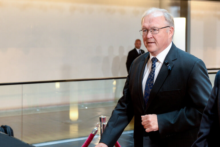 Suriet 27: European Ceremony of Honour for Dr. Helmut KOHL, Former Chancellor of the Federal Republic of Germany and Honorary Citizen of Europe (1930 - 2017) at the European Parliament in Strasbourg- Guests arrival