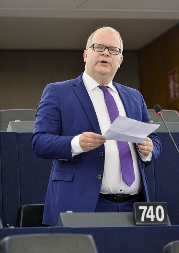 Fotografi 6: Plenary session week 27 2017 in Strasbourg - Presentation of the programme of activities of the Estonian Presidency