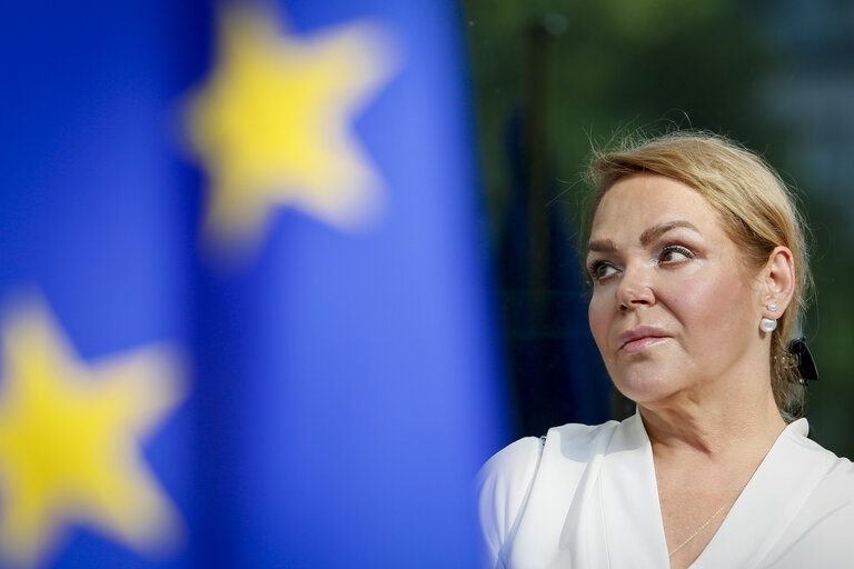 Fotogrāfija 20: Inauguration of the Havel building by Antonio TAJANI - EP President and Dagmar HAVLOVA, wife of former Czech President Vaclav HAVEL