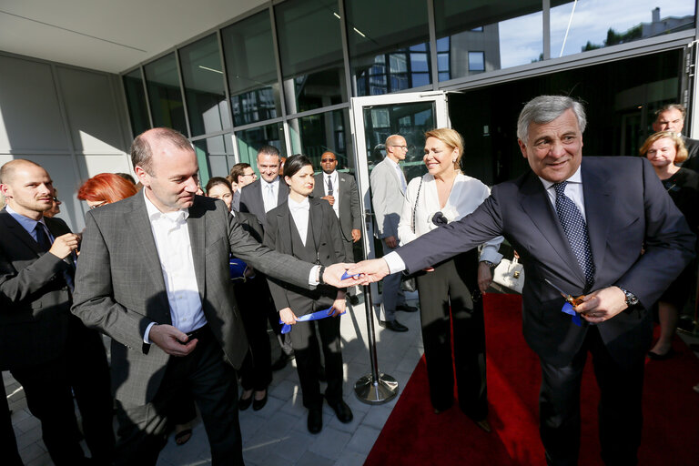 Inauguration of the Havel building by Antonio TAJANI - EP President and Dagmar HAVLOVA, wife of former Czech President Vaclav HAVEL