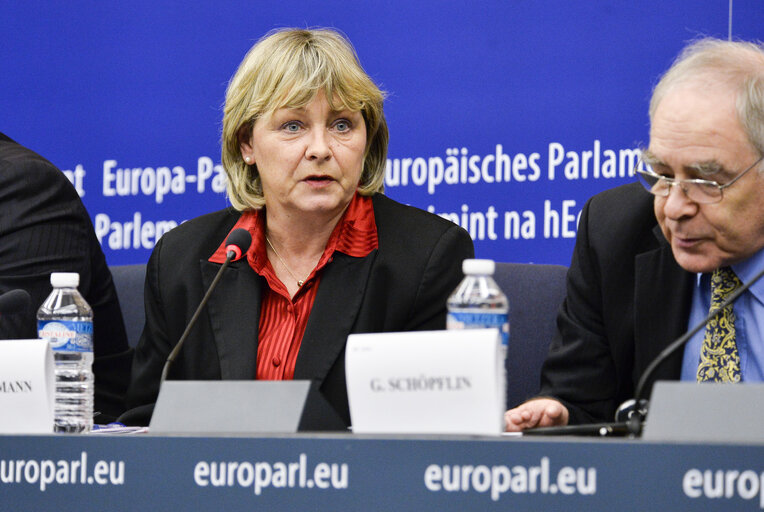 Foto 3: Press Conference ' Improving the functioning of ECI ' with Sylvia-Yvonne KAUFMANN