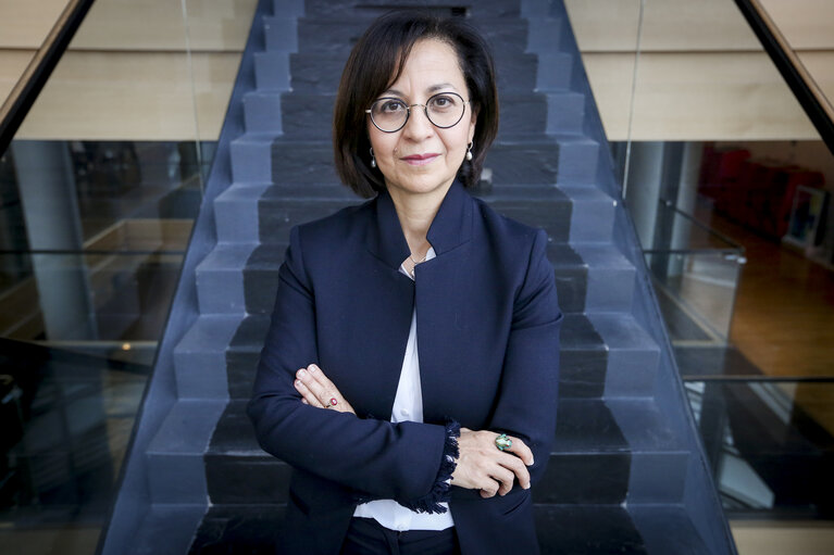 Fotografie 3: Tokia SAIFI in the European Parliament in Strasbourg