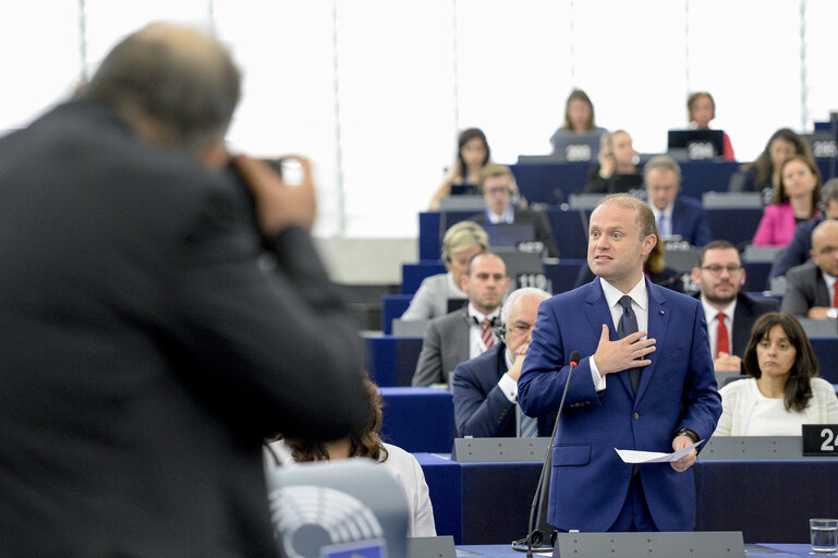 Fotografia 34: Plenary session week 27 2017 in StrasbourgReview of the Maltese PresidencyCouncil and Commission statements