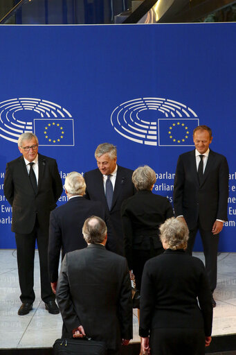 Nuotrauka 12: European Ceremony of Honour for Dr. Helmut KOHL, Former Chancellor of the Federal Republic of Germany and Honorary Citizen of Europe (1930 - 2017) at the European Parliament in Strasbourg- Arrival