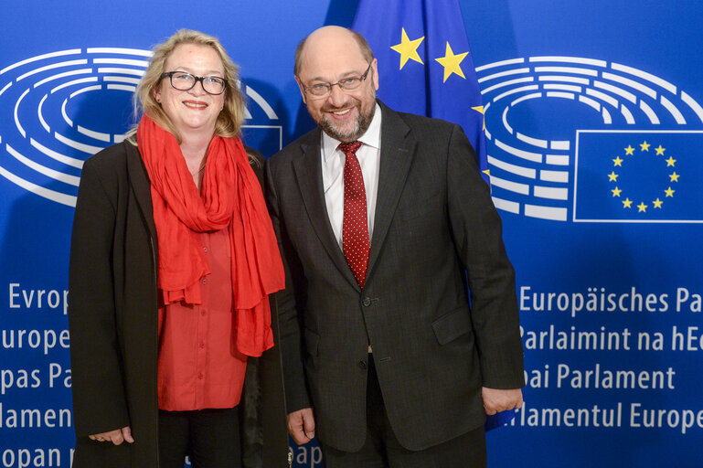 Fotografija 2: Martin SCHULZ - EP President meets with the Chairwoman of the SPD Parliamentary Group of Saxony-Anhalt