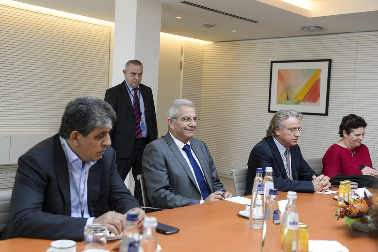 Fotografie 1: Martin SCHULZ - EP President meets with the General Secretary of the CC AKEL