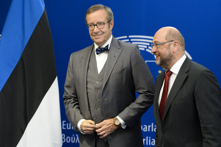 Fotografija 1: Martin SCHULZ - EP President meets with the President of Estonia