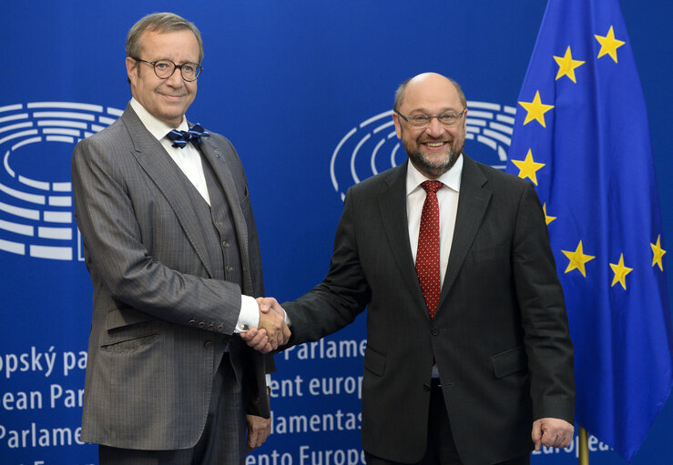 Fotografija 2: Martin SCHULZ - EP President meets with the President of Estonia