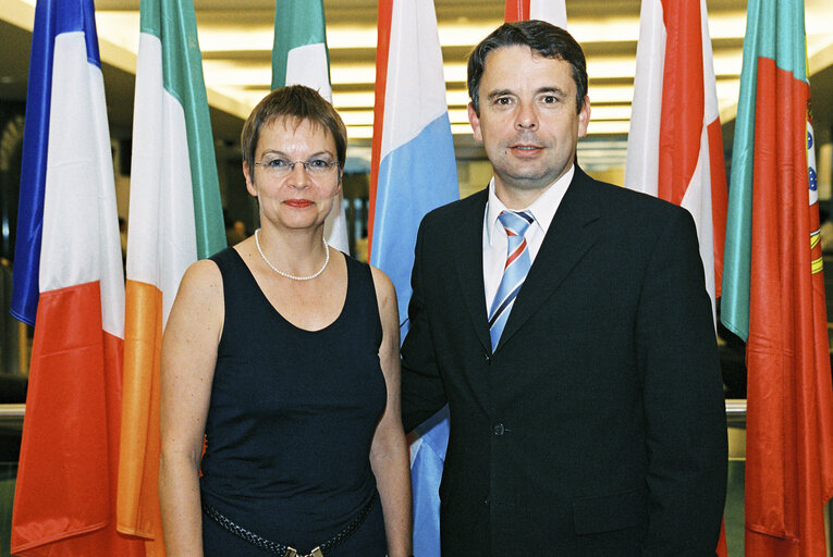 MEP Anne-Karin GLASE with guests in Brussels