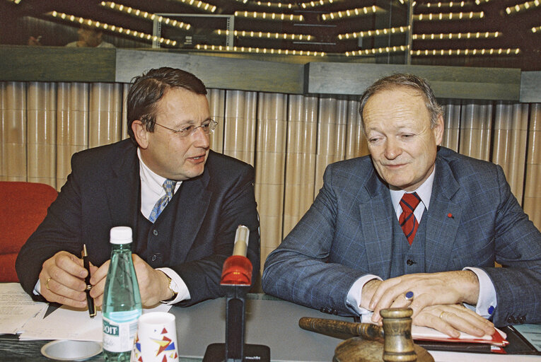 Zdjęcie 8: Meeting with Andreas KHOL, Austrian Politician at the European Parliament in Strasbourg