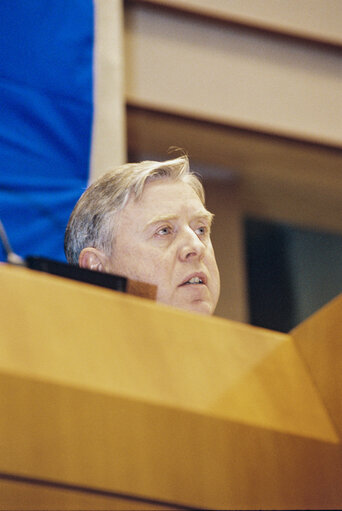 Fotografija 7: Pat COX EP President in Plenary Session in Brussels