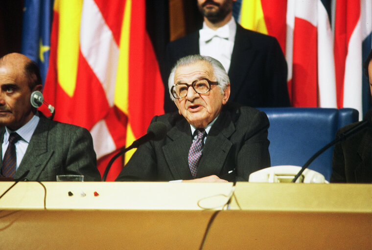 Foto 3: Plenary session in Strasbourg - Speech by the oldest member