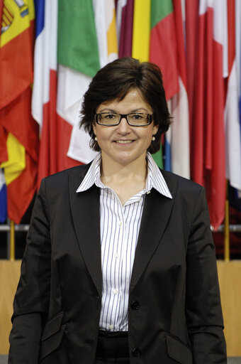 Portrait of MEP Ingeborg Grässle in Strasbourg
