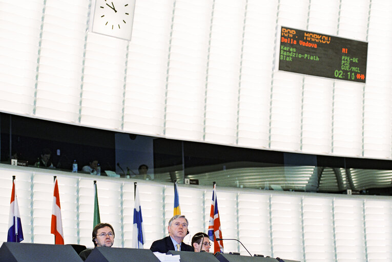 Fotografie 4: EP President presides over a plenary session in Strasbourg