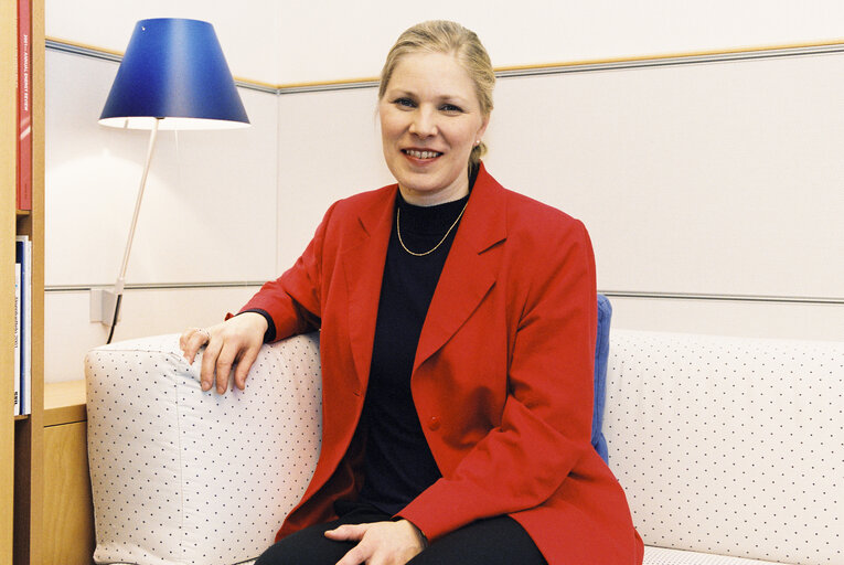 Portrait of MEP Marjo MATIKAINEN-KALLSTROM at the European Parliament in Brussels