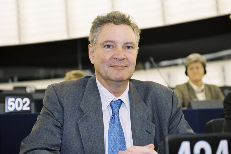 MEP Hans-Peter MAYER in Plenary Session in Strasbourg