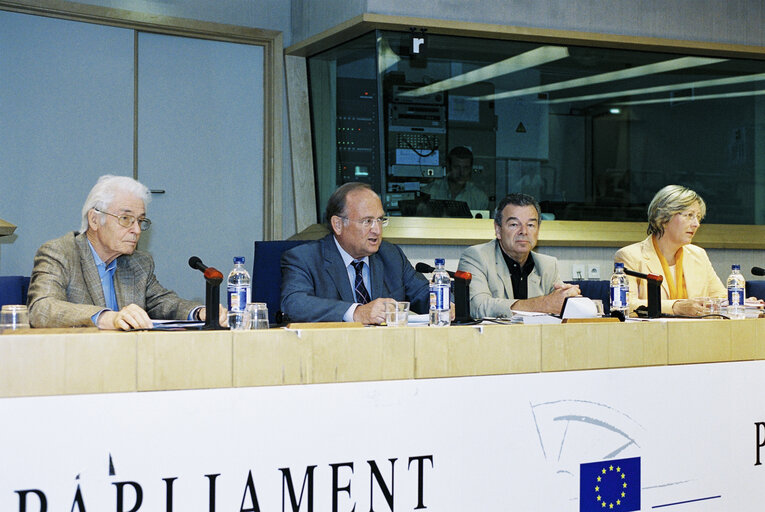 Fotogrāfija 3: Press conference in Brussels with Austrian MP Eva LICHTENBERGER