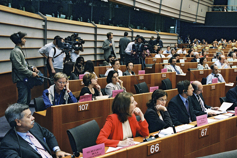 Fotogrāfija 17: European Convention on the Future of Europe - Plenary session in Brussels