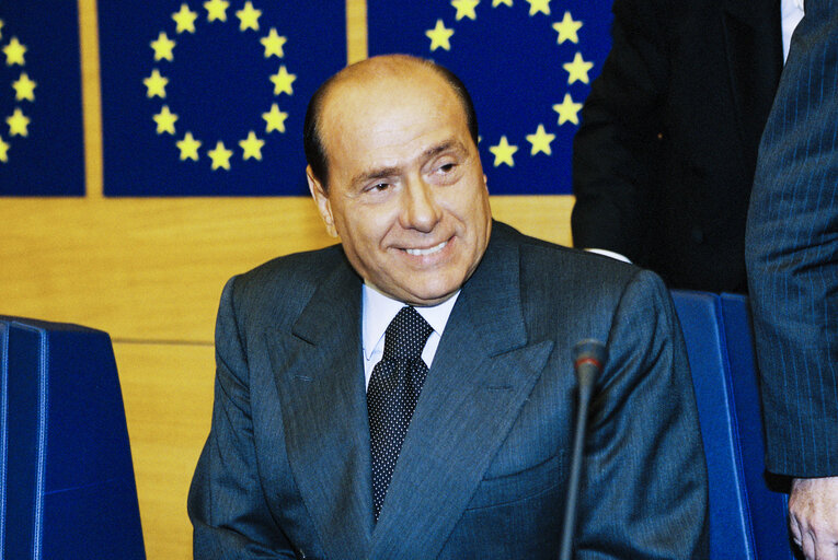 Φωτογραφία 10: Press conference with Italian Prime Minister to present the programme of the Italian Presidency of the Council