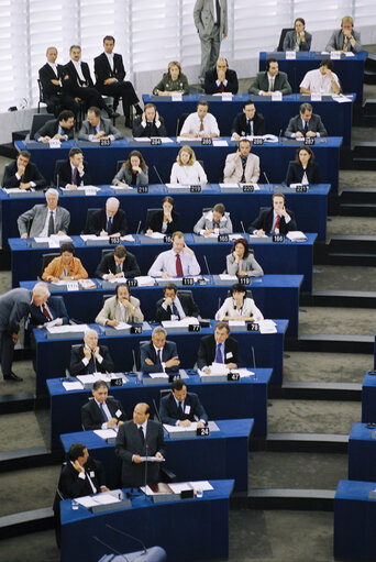 Foto 49: Plenary session in Strasbourg - Statement by Italian Prime Minister to present the programme of the Italian Presidency of the Council