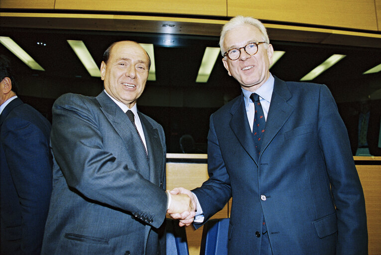 Photo 6 : EPP group meeting with Italian Prime Minister presenting the programme of the Italian Presidency of the Council