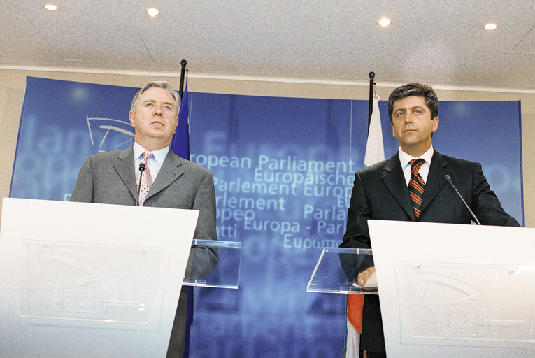 Fotagrafa 3: Visit of Georgi PARVANOV, President of Bulgaria. Press Conference