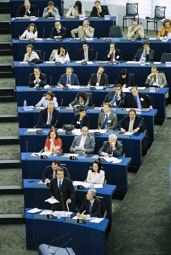 Foto 7: Plenary session in Strasbourg - Statement by Italian Prime Minister to present the programme of the Italian Presidency of the Council