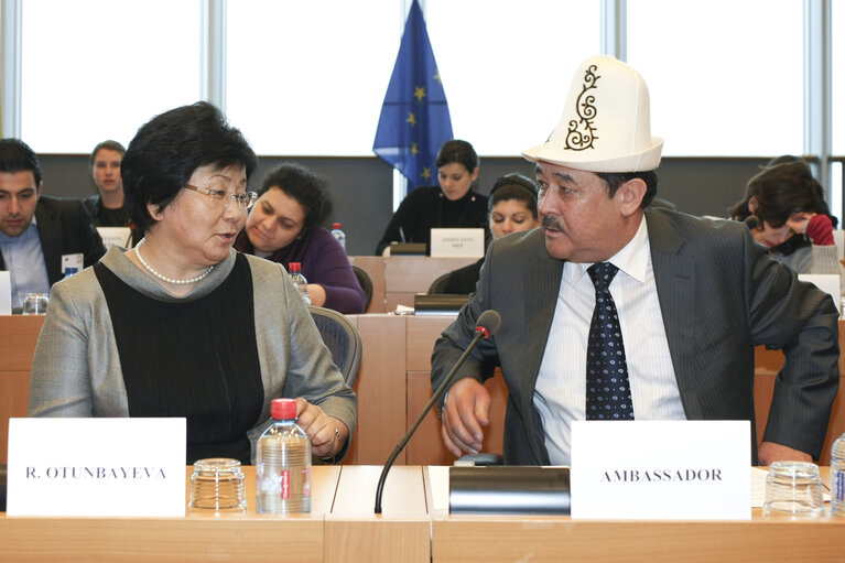 Fotografia 8: AFET Committee - Exchange of views with Roza Otunbayeva, President of Kyrgyzstan