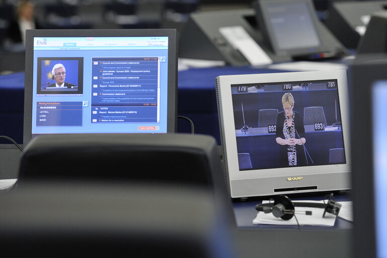 Presidential Moniteur - Strasbourg Hemicycle
