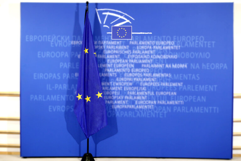 Fotogrāfija 7: Backdrop with European flag