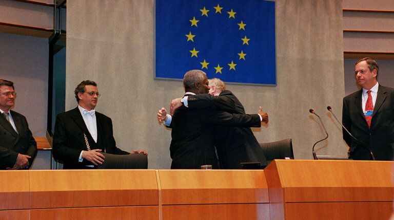 The 2003 Sakharov Prize is awarded to the UN and its President Kofi Annan