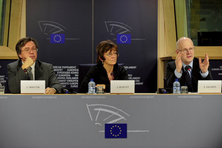 Press Conference: Conclusions of the Citizens' Agora:  Isabelle DURANT (Greens/EFA, BE), EP Vice-President Libor ROUÈEK (S&D, CS), EP Vice-President Staffan NILLSON, President of the European Economic and Social Committee