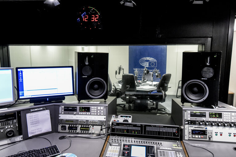 Fotografia 1: Radio studios in the European Parliament in Strasbourg