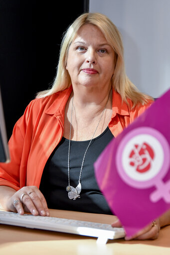 Foto 12: Anna HEDH in the European Parliament in Strasbourg