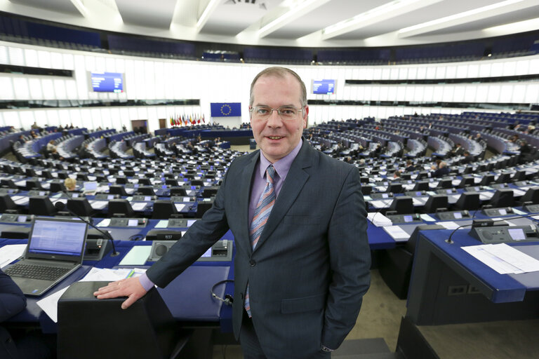 Fotografia 17: Andrejs MAMIKINS in the European Parliament in Strasbourg